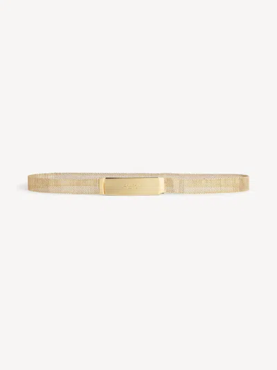 Balmain Braided Brass Belt In Gold