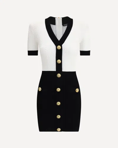 BALMAIN BRAIDED PATTERN MIDI DRESS