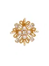 Balmain Brandebourg Bead And Crystal Brooch