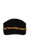 Balmain Brandebourg Wool Cap In Black