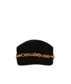 Balmain Brandebourg Wool Cap In Black