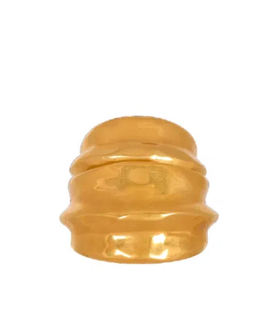 Balmain Brass Bamboo Cuff In Gray
