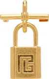 Balmain Brass Pulse Padlock Brooch In Gold