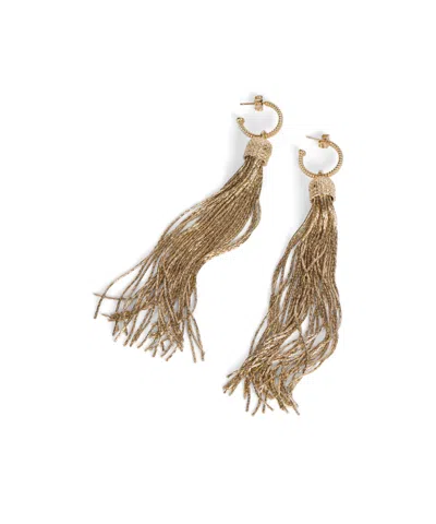 Balmain Brass Tassel Earrings In Brown