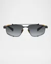 Balmain Brigade-v Aviator Titanium Sunglasses In Gold