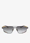 Balmain Brigade V Rectangular Sunglasses In Gray