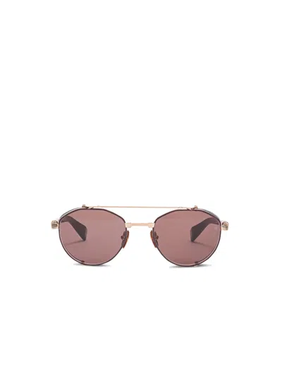 Balmain Brigade-iv Sunglasses In Brown