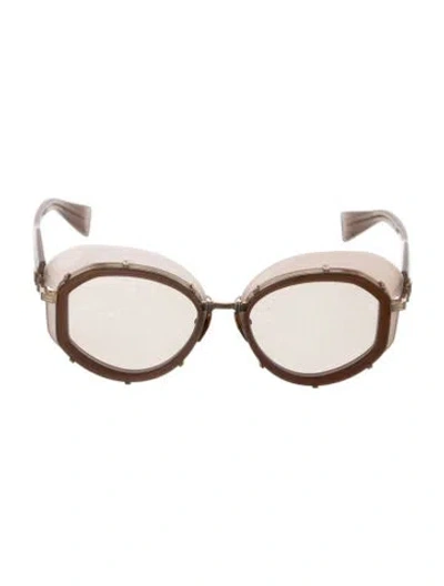 Pre-owned Balmain Brigitte Oversize Sunglasses In Neutrals