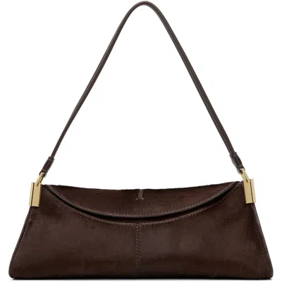 Balmain ブラウン スモール 64-83 Pony-effect レザー バッグ In 8dj Marron Fonce