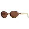 Balmain Brown Acetate Sunglasses In Brown