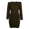 Balmain Brown Wool Women's Dress