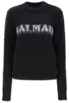Balmain Black Mohair Sweatshirt In Black