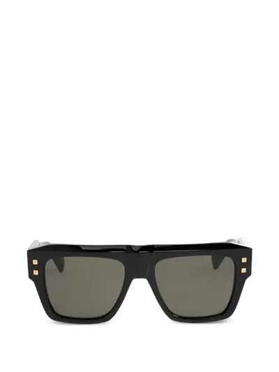 Balmain B-scene Square-frame Sunglasses In Black