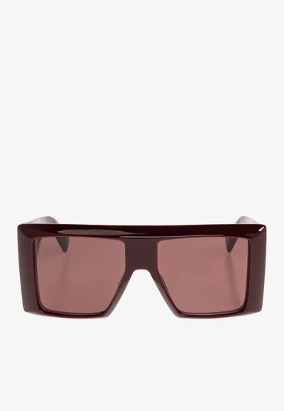 Balmain B-stage Oversized Square Sunglasses In Burgundy