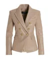 Balmain Bubble Leather Jacket In Nude