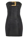 Balmain Buckle-embellished Dress In Black