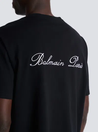 Balmain Bulky Fit  Signature Tee In Black