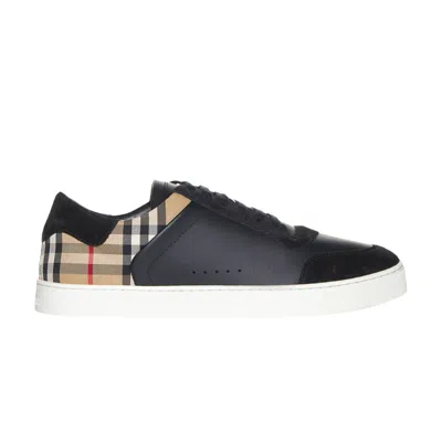 Pre-owned Balmain Burberry Check Sneaker 'black Beige' | Men's Size 43.5