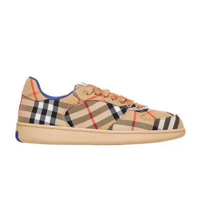 Pre-owned Balmain Burberry Check Terrace Sneaker 'sand' | Tan | Men's Size 42 In Brown