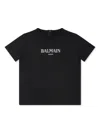 Balmain Button-back Cotton T-shirt In Black
