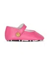 Balmain Button Ballet Flats In Pink