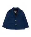 Balmain Button Blazer In Blue
