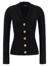 Balmain Button Cardigan Sweaters And Cardigans Black In Black