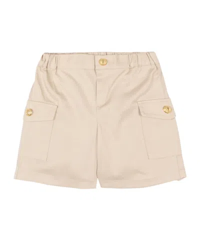 Balmain Kids' Button Cargo Shorts In Neutral