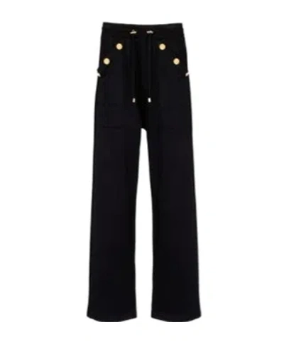 Balmain Button Casual Pants In Black