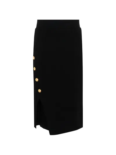 Balmain Kids' Button Casual Skirt In Black