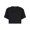 Balmain Button-detail Cropped Sweatshirt