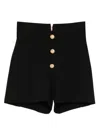 Balmain Button-detail High-waisted Shorts In Black