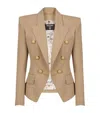 Balmain Cotton Peak-lapel Blazer In Neutrals