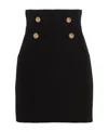Balmain Button-detail Pencil Skirt In Black