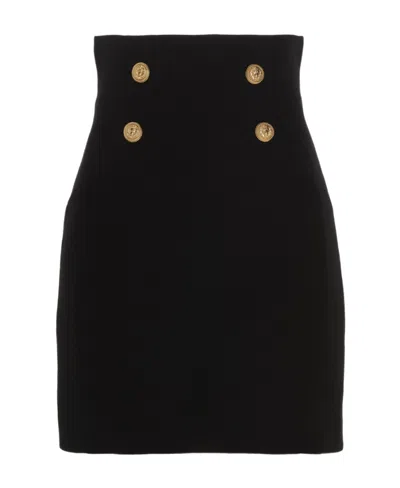 BALMAIN BUTTON-DETAIL PENCIL SKIRT