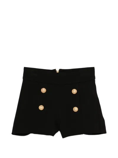 Balmain Kids' Button-detail Shorts In Black