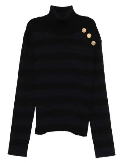 Balmain Kids' Button-detail Sweater In Black