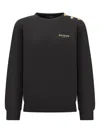 Balmain Button-detail Sweatshirt In Black