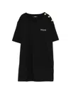 Balmain Button-detail T-shirt In Black