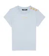 Balmain Kids' Button-detail T-shirt In Blue