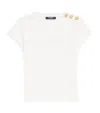 Balmain Button-embellished T-shirt In White