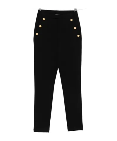 Balmain Button-detail Trousers In Black