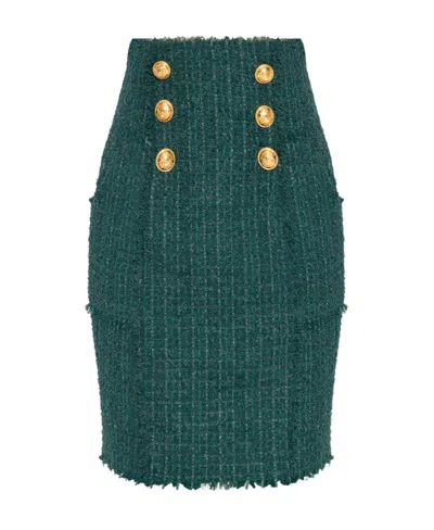 BALMAIN BALMAIN TWEED PENCIL SKIRT
