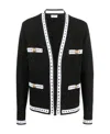 Balmain Button-detail Wool Cardigan In Black