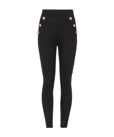 BALMAIN BALMAIN BUTTON-DETAILED LEGGINGS