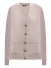 Balmain Button-detailed Patch-pocket Cardigan In White