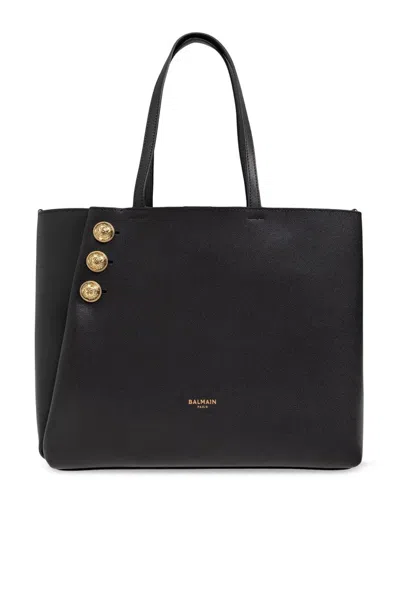Balmain Emblema Tote Bag In Black