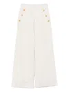 Balmain Button-detailed Trousers In White