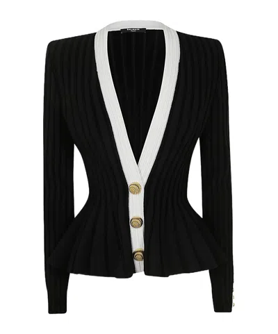 BALMAIN BALMAIN BUTTON-DETAILED V-NECK JACKET