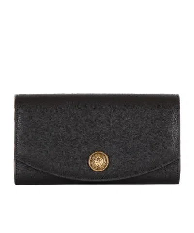 Balmain Button Detailed Wallet On Chain In Black